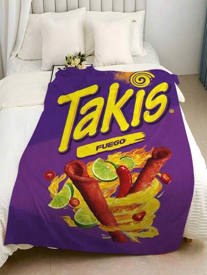 Manta de sofá con estampado de letras, manta pequeña para tirar y manta para la siesta, para uso doméstico y diario