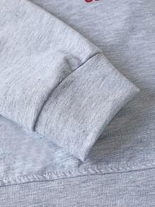 SHEIN 3 piezas sudaderas con capucha casuales de uso diario con estampado de letras para niños preadolescentes