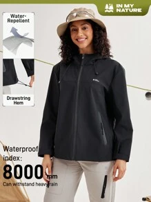 In My Nature Jaket Wanita Kasual Olahraga untuk Aktivitas Luar Ruangan - Hitam - View 2