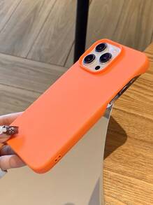 液体填充超薄柔软纯色手机壳保护套适用于 iPhone、苹果手机壳 - 橘色 - 查看 3