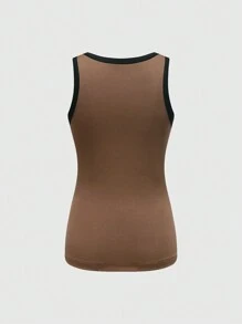 SHEIN LUNE 女士 V 领拼色细肩带紧身吊带背心 3 件/套，夏季和秋季 - 彩色 - 查看 6