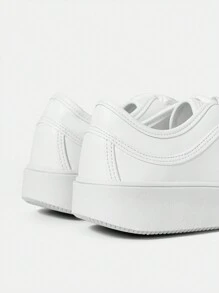 Zapatillas casuales blancas versátiles y sencillas para mujeres, navidad, otoño