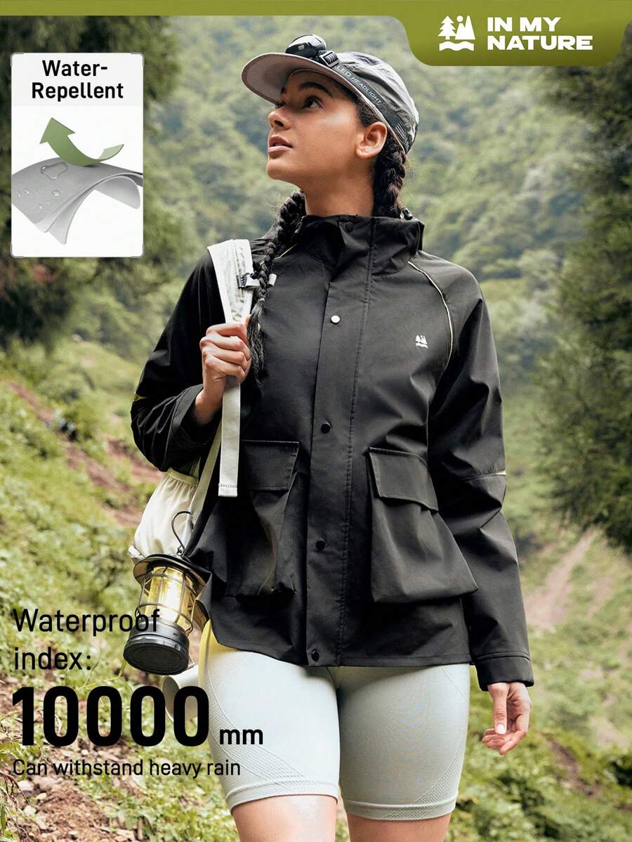 In My Nature Chaqueta de manga larga de uso diario con diseño de bolsillo para mujeres