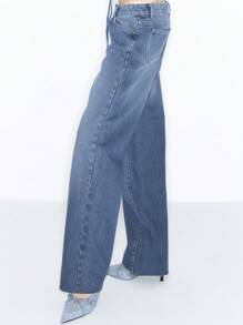 MUSERA Y2K Boyfriend Block Colour Denim Jeans
