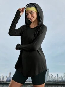 In My Nature 女士速干运动衫 户外运动衫 徒步旅行女装 - 黑色 - 查看 8