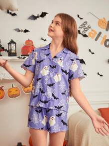 SHEIN 2pcs Purple Summer Cute Family Matching Mommy And Me - Purple - View 5