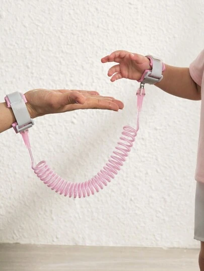 1pc Pink Baby Anti-Lost Traction Rope, Can Be Extended Up To 2 Meters