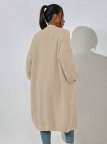 Chiquease Cárdigan elegante de unicolor informal, para primavera/otoño, con mangas largas