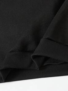 Áo nỉ cổ tròn in hình cá voi và rùa biển cho bé trai tuổi teen - màu đen - Xem 5