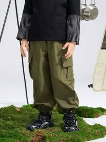 SHEIN 3pcs Young Boy Casual Sporty Loose Jogger Pants Set Suitable For Travel, School, And Spring/Summer Seasons - Multicolor - View 2