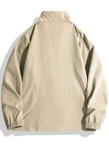 Manfinity Homme Men's Mature Casual Daily Jacket Coat - Khaki - View 3