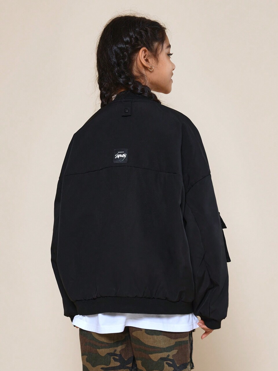 Giubbotto bomber utility con tasche multiple
