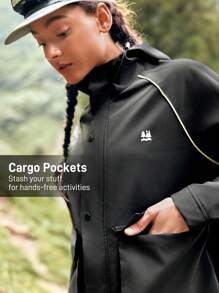 In My Nature Chaqueta de manga larga de uso diario con diseño de bolsillo para mujeres