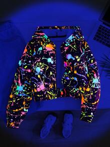 Tween Girl College Casual Knitted Hooded Sweatshirt Sweatshirt Jacket,In Fall/Winter - Multicolor - View 2