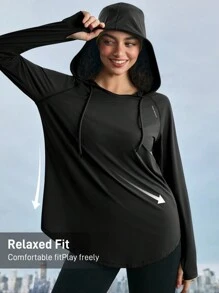 In My Nature 女士速干运动衫 户外运动衫 徒步旅行女装 - 黑色 - 查看 3