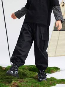 SHEIN 3pcs Young Boy Casual Sporty Loose Jogger Pants Set Suitable For Travel, School, And Spring/Summer Seasons - Multicolor - View 5