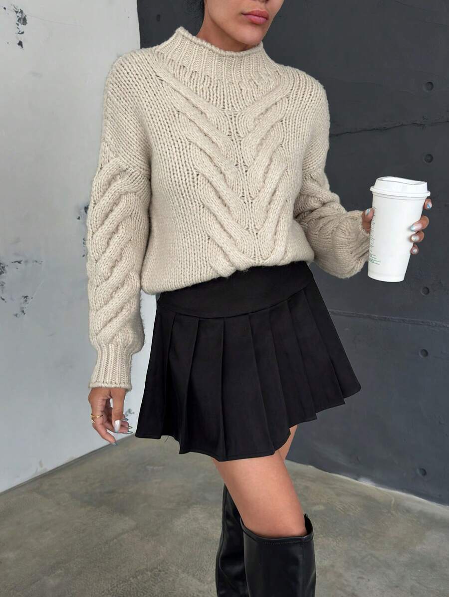 SHEIN Thick 3 GG Graphic Pattern Knitwear Sweater Casual