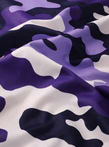 PAVTROS 男士迷彩拉链运动衫运动学院风印花连帽运动衫，外出街头穿拉链长袖连帽衫，适合朋友、丈夫、男朋友的礼物 - 紫色 - 查看 4