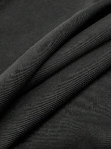 Manfinity VCAY Sudadera con capucha de tejido de punto jaspeado y parches casual para hombres de talla grande, apta para otoño e invierno