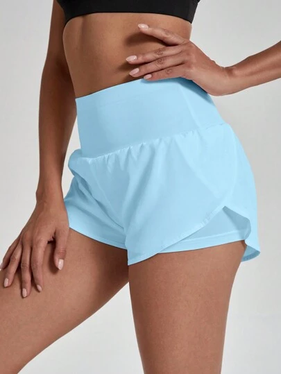 Powerista Women's Solid Color Simple Everyday Sports ShortsWomen Sweat Short, Gym Short, Biker Short