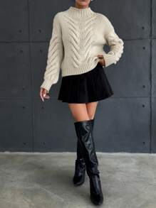 SHEIN Thick 3 GG Graphic Pattern Knitwear Sweater Casual