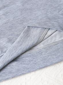 SHEIN 3 piezas sudaderas con capucha casuales de uso diario con estampado de letras para niños preadolescentes