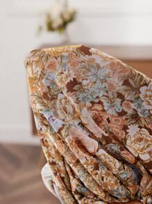 SHEIN 孕妇花卉印花灯笼袖结饰连衣裙