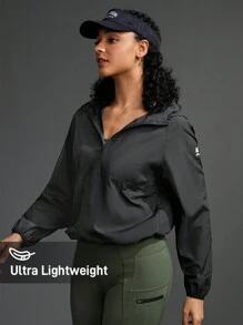 In My Nature Women's Casual Hooded Outdoor Jacket - Black - View 4