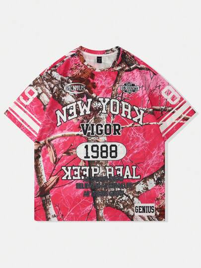 Street Life Men's 88 Branch Deadwood Camouflage Short Sleeve Jersey Tee Street Sports Summer