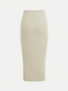 SHEIN Girlism 3pcs/Set Tween Girl Minimalist Single Ruched Slit Design Soft Knit Skirts - Multicolor - View 5