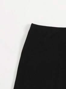 SHEIN EZwear Elastic Waist Solid Biker Shorts