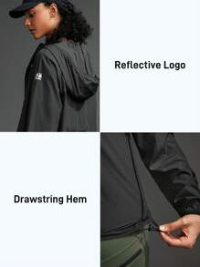 In My Nature Women's Casual Hooded Outdoor Jacket - Black - View 5