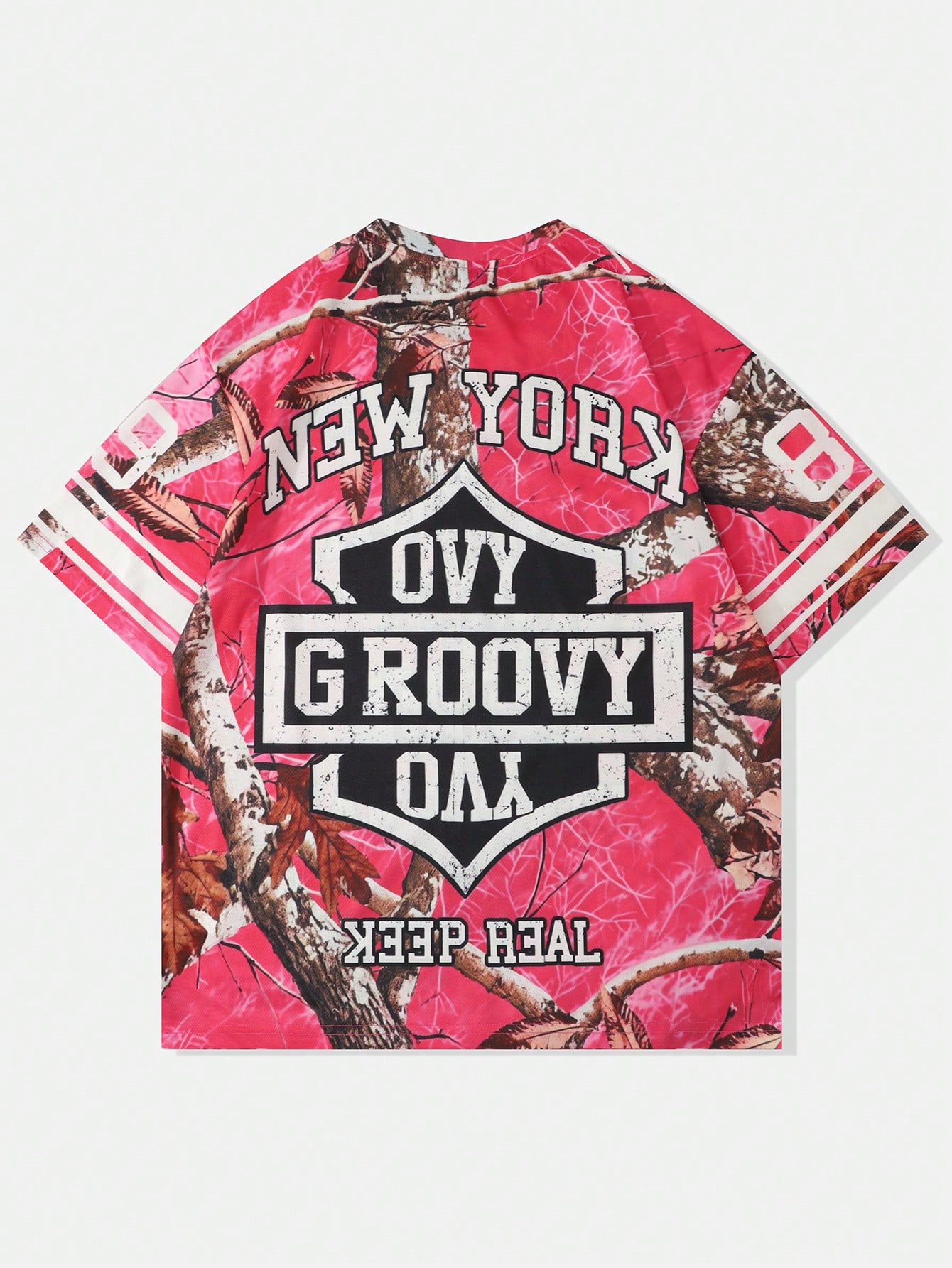 ★TOUT Y EST★ Lyon C Camo Original Red LN.C-CM-OL-RD Red Camo Splatter T-shirt (Gender Neutral) – Slow AF Run