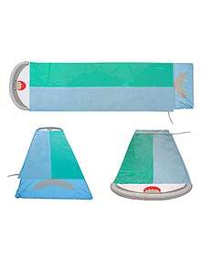 1pc Large Sprinkler Play Mat, Recommended For Lawn Play, Water Pool, Splash Pad, Outdoor Grass Inflatable Toy - Blue-green - View 4