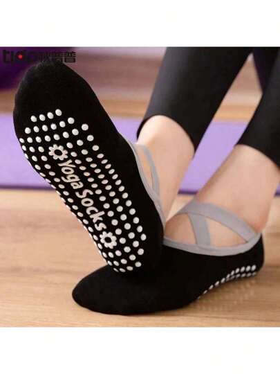 1/3pairs Professional Women Yoga Socks Silicone Anti-Slip Ballet Pilates Socks Women Backless Breathable Bandage Dance Sports Socks