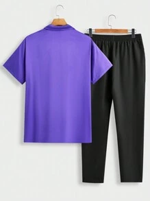 Manfinity VCAY Koordinat Kemeja Pria - Purple - View 2