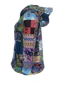 EMERY ROSE Women's Full Print Hooded Jacket With Front Zipper, Casual Daily Wear - Multicolor - View 1