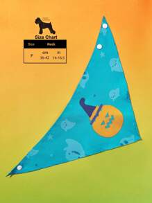 PETSIN 1 Chiếc Khăn Quàng Cổ Thú Cưng In Hình Bí Ngô Ngộ nghĩnh, Phụ Kiện Halloween Dành Cho Chó & Mèo Nhỏ/Vừa - Màu xanh lam - Xem 4