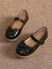 Black Flat Shoes For Girls, Children/Kids Ballet Flats - Black - View 2