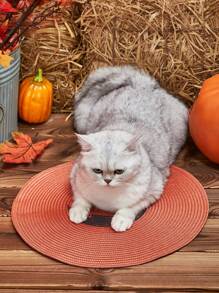 PETSIN Halloween Print Cat/Dog Lover Gift And Dog/Cat Mom Love Pet Placemat - Orange - View 3