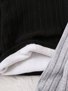 SHEIN 3 件套年轻女孩针织立领修身休闲 T 恤