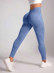 Slayform Waist Cinched Seamless Workout Leggings, Casual Daily Wear