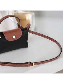 2025 Leather Modification Buckle Purse Strap Replacement Crossbody Adjustable Shoulder Strap Punch-Free Mini Handbag - Brown - View 7