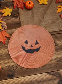 PETSIN Halloween Print Cat/Dog Lover Gift And Dog/Cat Mom Love Pet Placemat - Orange - View 1