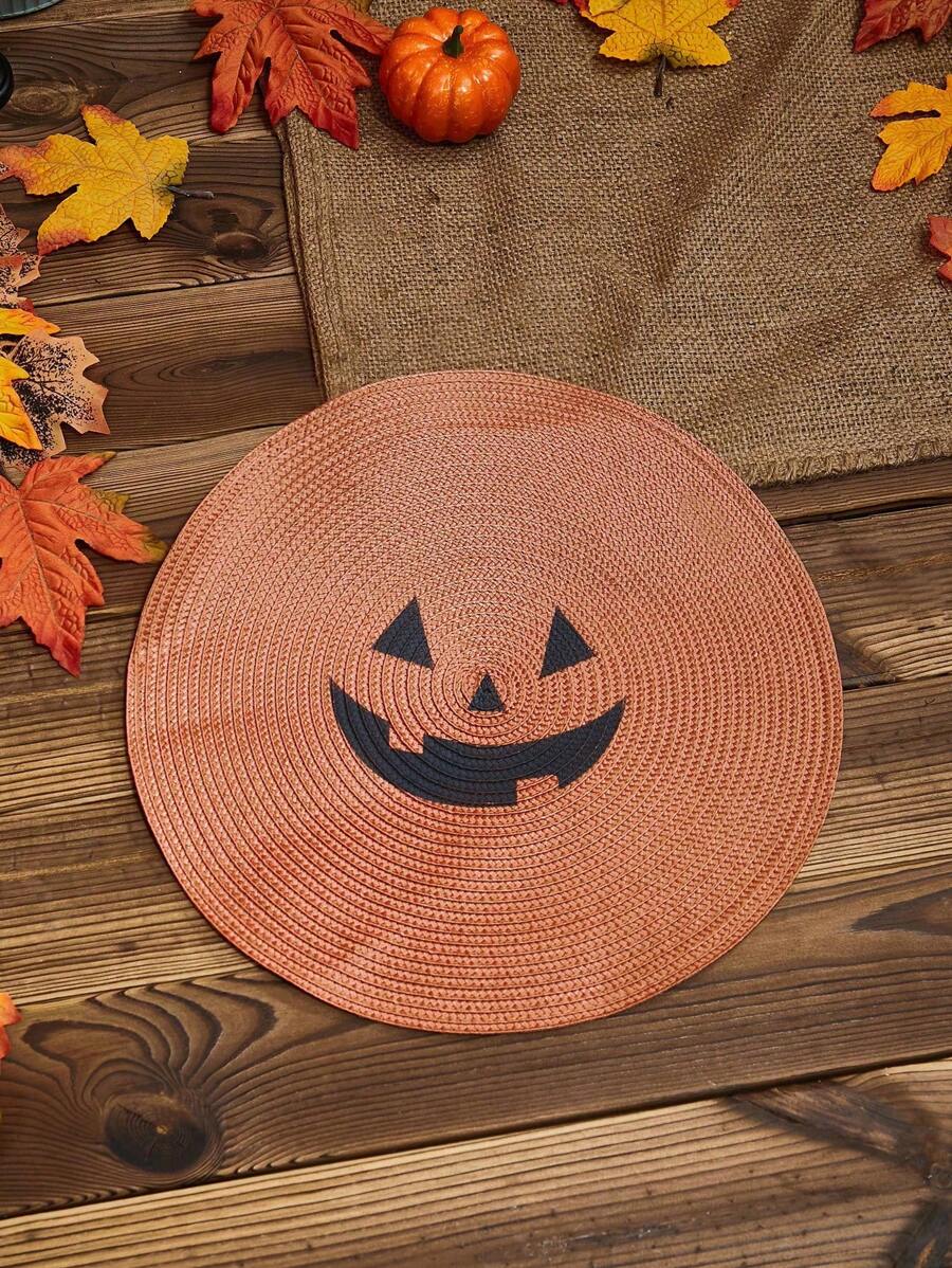 PETSIN Halloween Print Cat/Dog Lover Gift And Dog/Cat Mom Love Pet Placemat - Orange - View 1