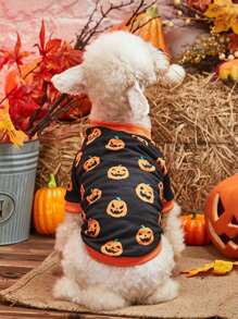 PETSIN 1 Pc Pet Cute Pumpkin Print Sweatshirt - Multicolor - View 5