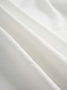 GlowEve Chemise pour femme à longues manches avec boutons et design d'épaules tombantes plissées