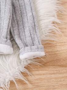 SHEIN 3 件套年轻女孩针织立领修身休闲 T 恤