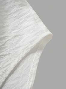 GlowEve Chemise pour femme à longues manches avec boutons et design d'épaules tombantes plissées