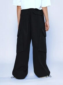 SUMWON Tween Girls Loose Fit Oversized Pocket Cargo Jean